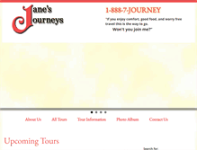 Tablet Screenshot of janesjourneys.com